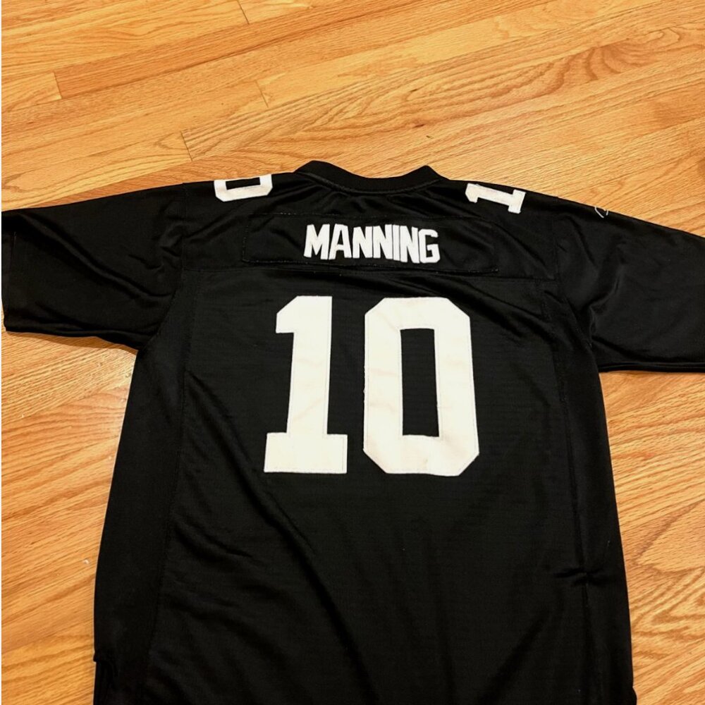 ELI MANNING reebok #10 jersey vintage YOUTH XL 18/20 black no team nfl